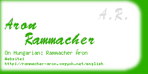 aron rammacher business card